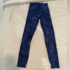 lululemon wunder trains navy blue tie dye
